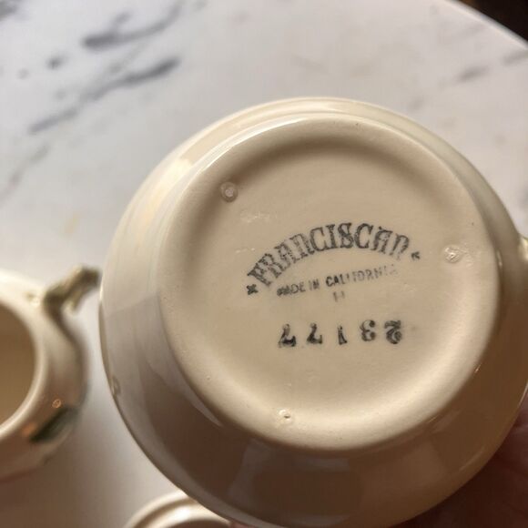 Vintage Franciscan Desert Rose Creamer & Sugar w/Lid Set Made in the USA EUC - Picture 6 of 6